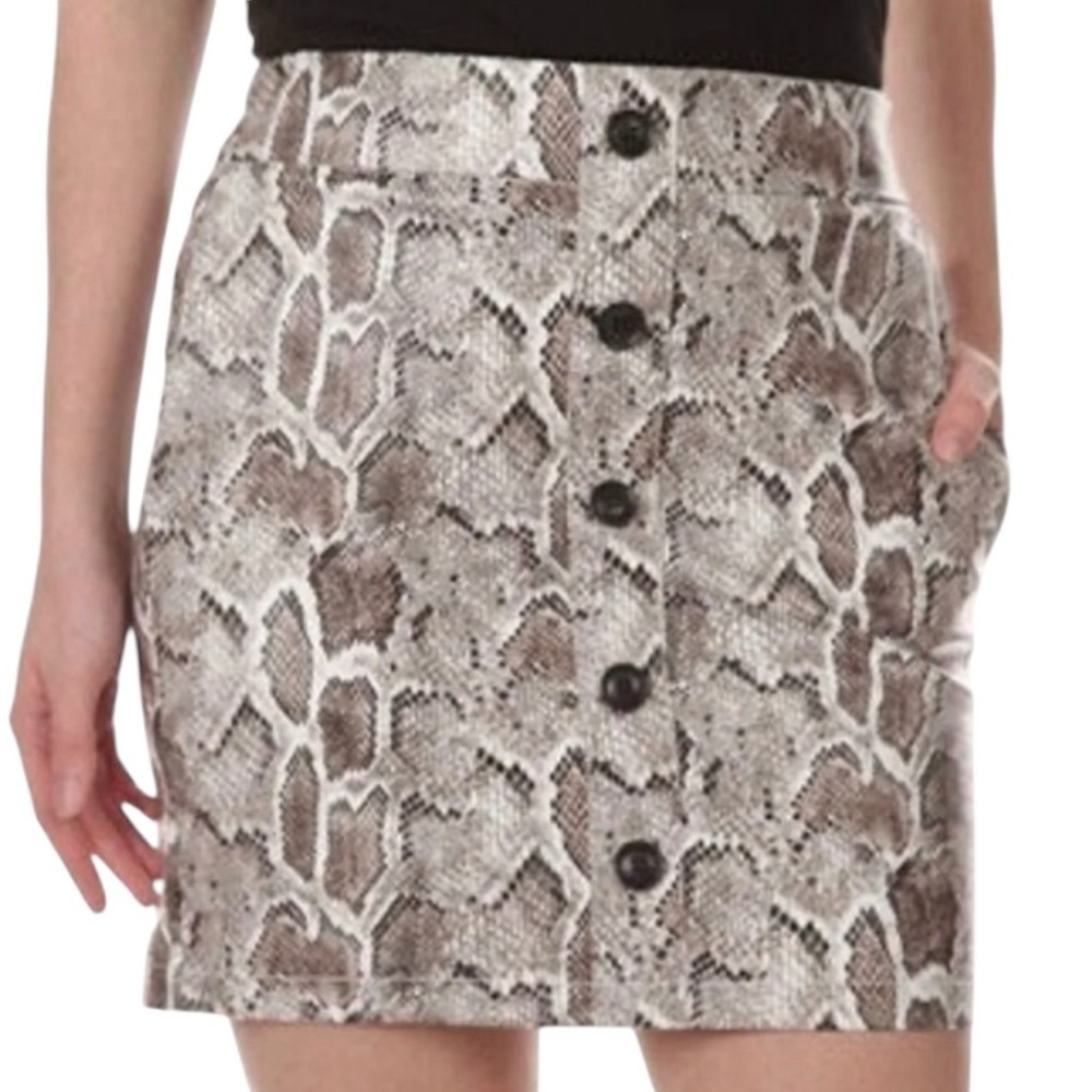 Shinestar Snake Print Skirt